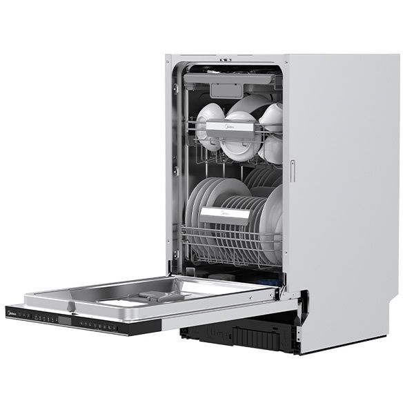 מדיח אינטגרלי צר Midea דגם WQP8-W7704M ברוחב 45 ס"מ עם WIFI ופתיחת דלת אוטומטית | יבואן רשמי – תמונה 3