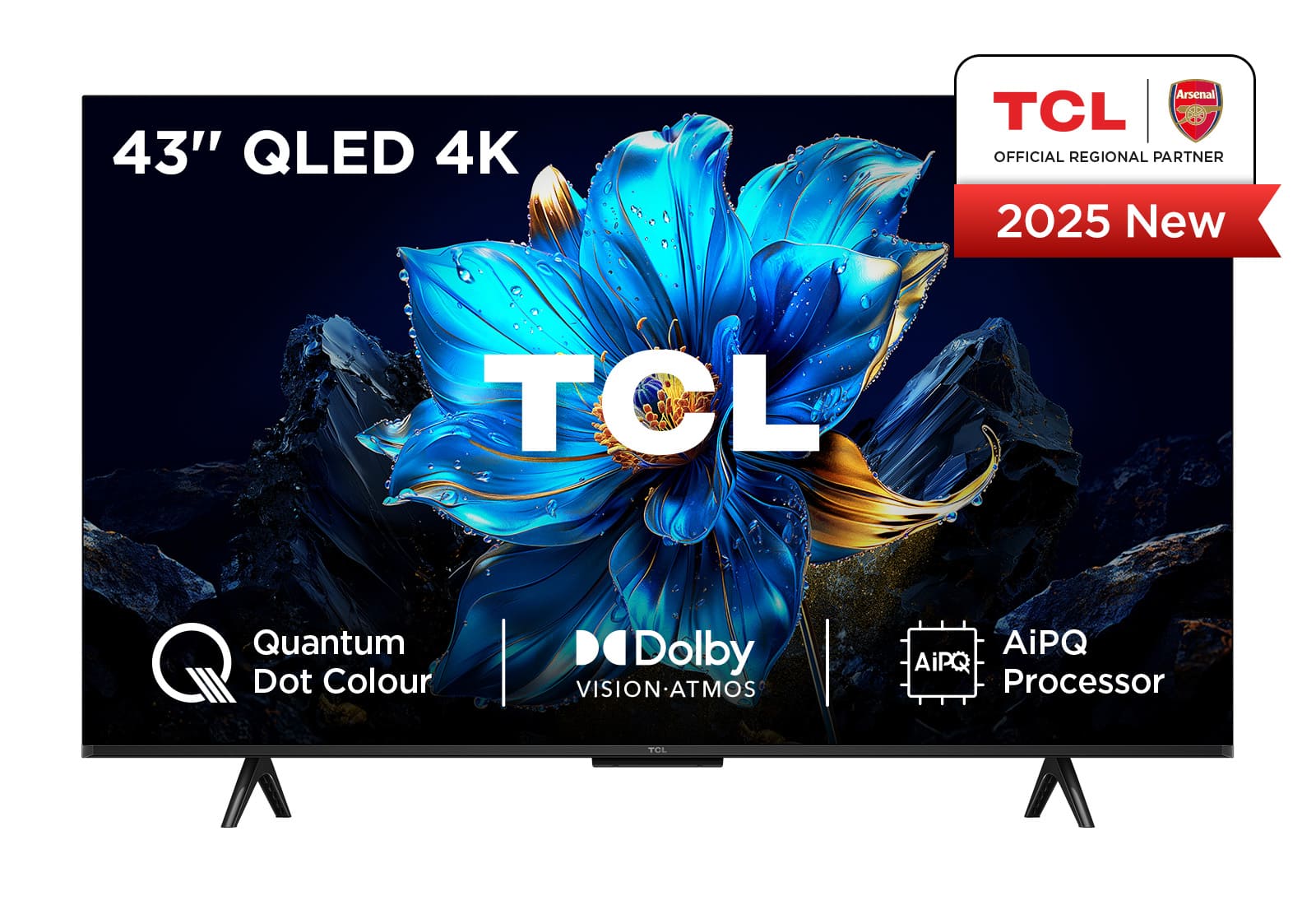 טלוויזיה חכמה 43 אינץ' TCL 43P7K מסך QLED 4K עם Google TV - יבואן רשמי | משלוח מהיר
