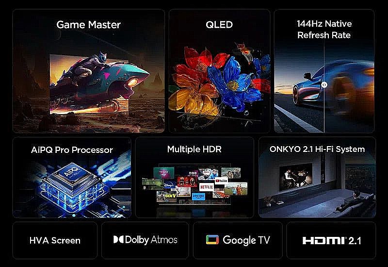 טלוויזיה חכמה 65 אינץ' TCL 65P8K QLED 4K עם Google TV | יבואן רשמי-משלוח מהיר – תמונה 2