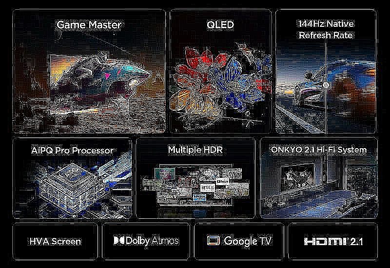 טלוויזיה חכמה 75 אינץ' TCL 75P8K QLED 4K עם Google TV | יבואן רשמי – תמונה 2