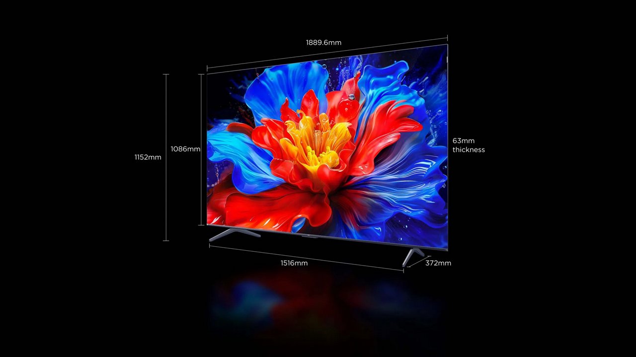 טלוויזיה חכמה 85 אינץ' TCL 85P8K QLED 4K עם Google TV | יבואן רשמי-משלוח מהיר – תמונה 10