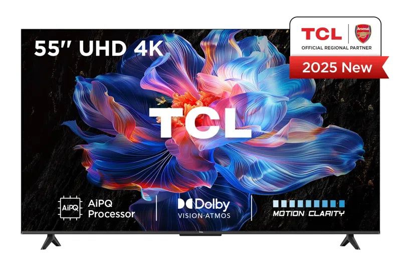 טלוויזיה חכמה 55 אינץ' TCL 55V6C 4K Google TV | יבואן רשמי