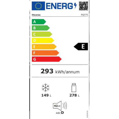 מקרר 4 דלתות Hisense RQ57S – 427 ליטר נירוסטה עם Inverter ו־No Frost | יבואן רשמי-משלוח מהיר – תמונה 3
