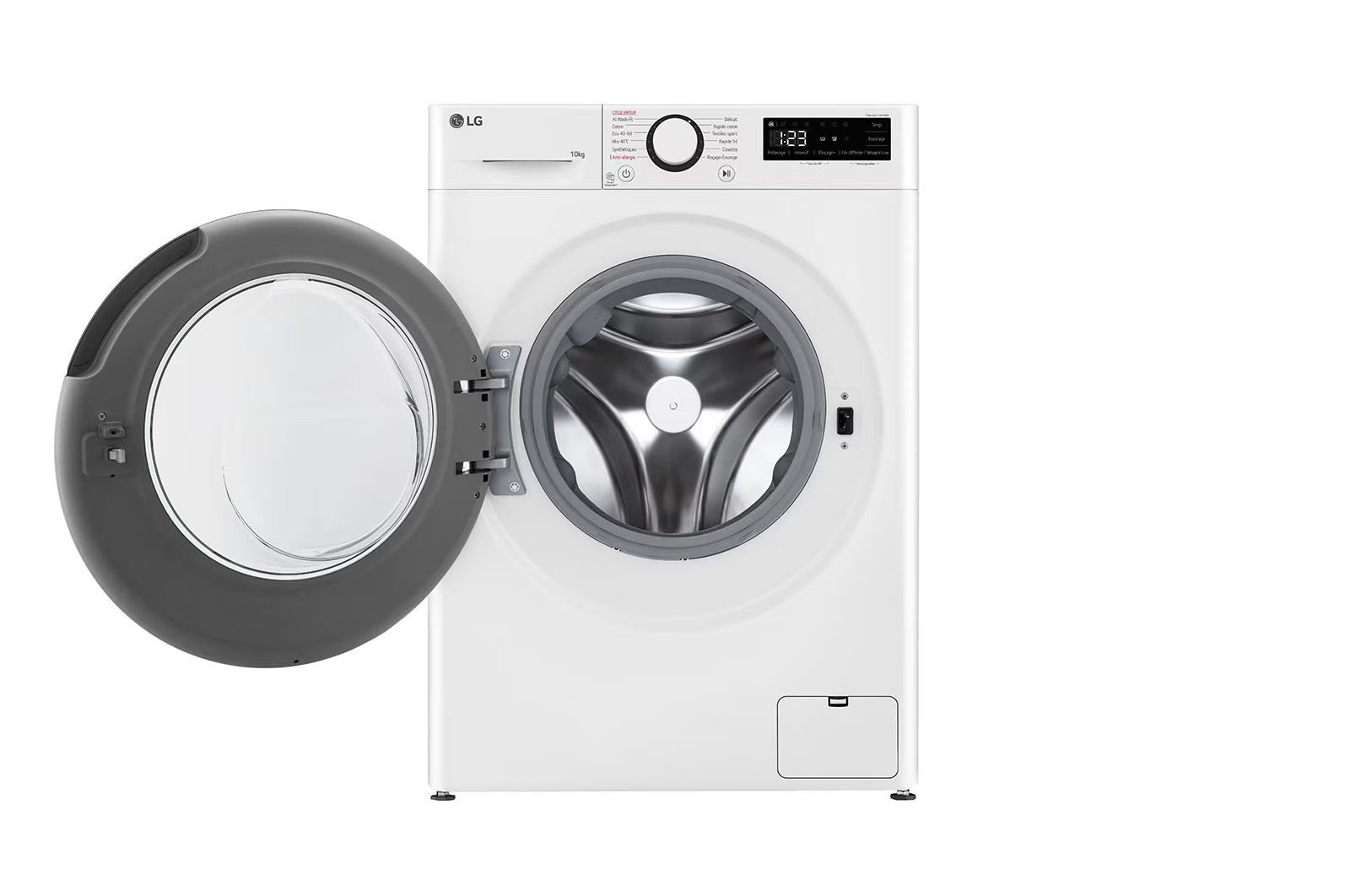 מכונת כביסה פתח קדמי 10 ק"ג LG דגם F14R33WHS אל ג'י עם קיטור ו-1400 סל"ד | משלוח מהיר – תמונה 2