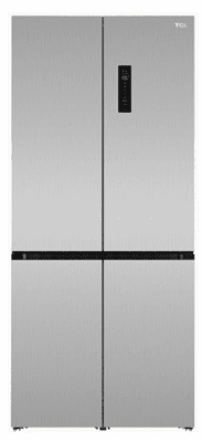 מקרר 4 דלתות TCL P560CDN טי סי אל, מקפיא תחתון, 470 ליטר, נירוסטה
