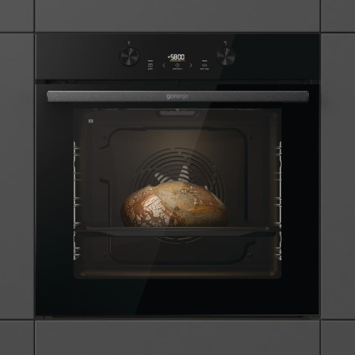 תנור בילד אין Gorenje BPS6737E04DBG פירוליטי, זכוכית שחורה, 60 ס"מ, 77 ליטר | יבואן רשמי – תמונה 2