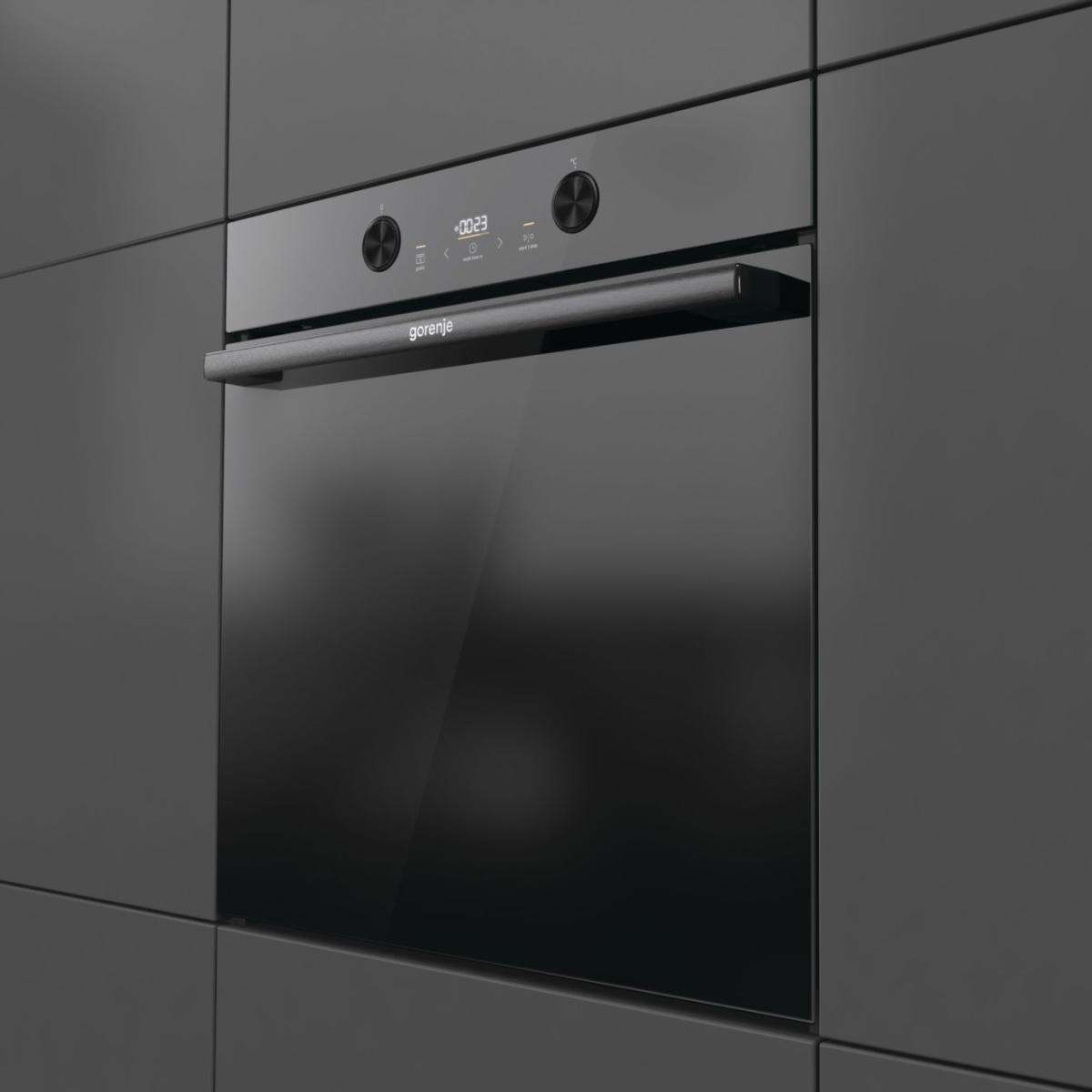 תנור בילד אין Gorenje BPS6737E04DBG פירוליטי, זכוכית שחורה, 60 ס"מ, 77 ליטר – תמונה 4