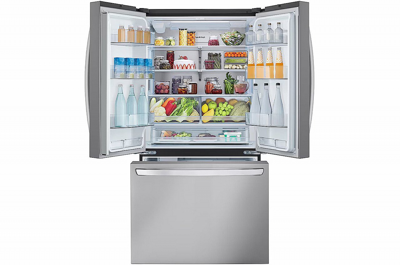 מקרר 3 דלתות LG GMW765 אל ג'י, מקפיא תחתון, 750 ליטר, נירוסטה – תמונה 2