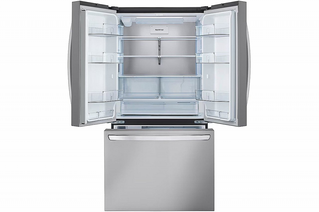 מקרר 3 דלתות LG GMW765 אל ג'י, מקפיא תחתון, 750 ליטר, נירוסטה – תמונה 3