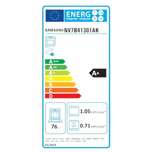 תנור פירוליטי Samsung NV7B41301AK סמסונג, 76 ליטר, זכוכית שחורה | יבואן רשמי – תמונה 4