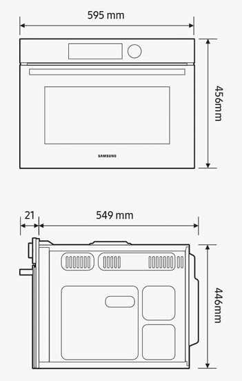 תנור משולב מיקרוגל SAMSUNG NQ5B5763DBK סמסונג, 50 ליטר, שחור יבואן רשמי | משלוח מהיר – תמונה 12