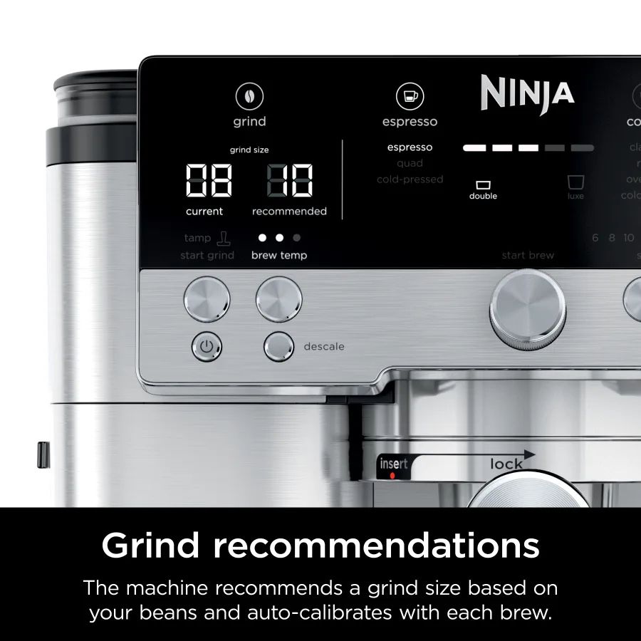 Ninja LUXE CAFE ES601EU – מכונת אספרסו חצי אוטומטית עם מטחנה חכמה, קולד ברו ו-Barista Assist | יבואן רשמי-משלוח מהיר – תמונה 5