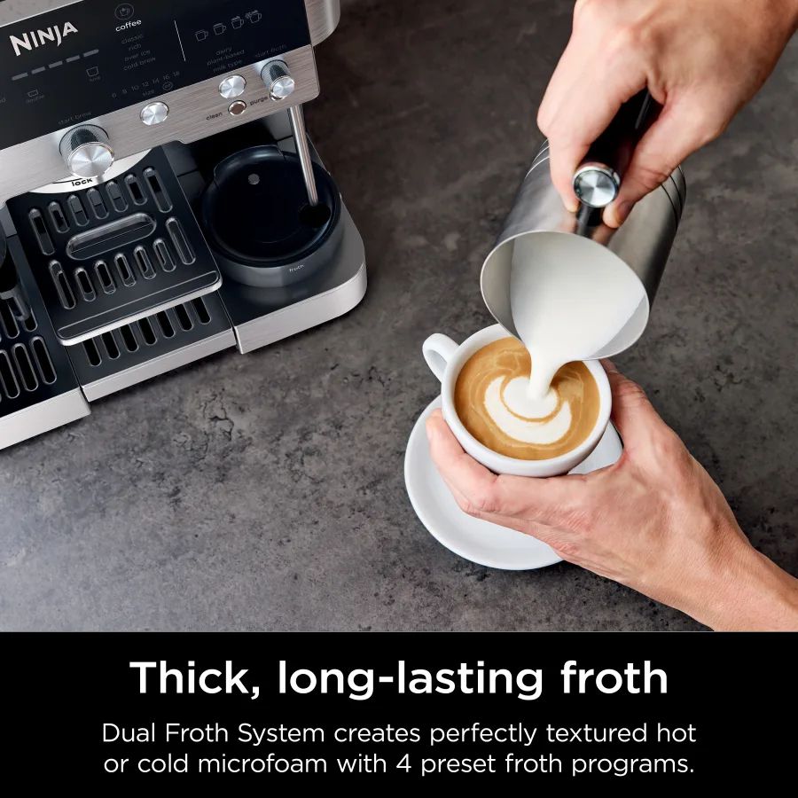 Ninja LUXE CAFE ES601EU – מכונת אספרסו חצי אוטומטית עם מטחנה חכמה, קולד ברו ו-Barista Assist | יבואן רשמי-משלוח מהיר – תמונה 9