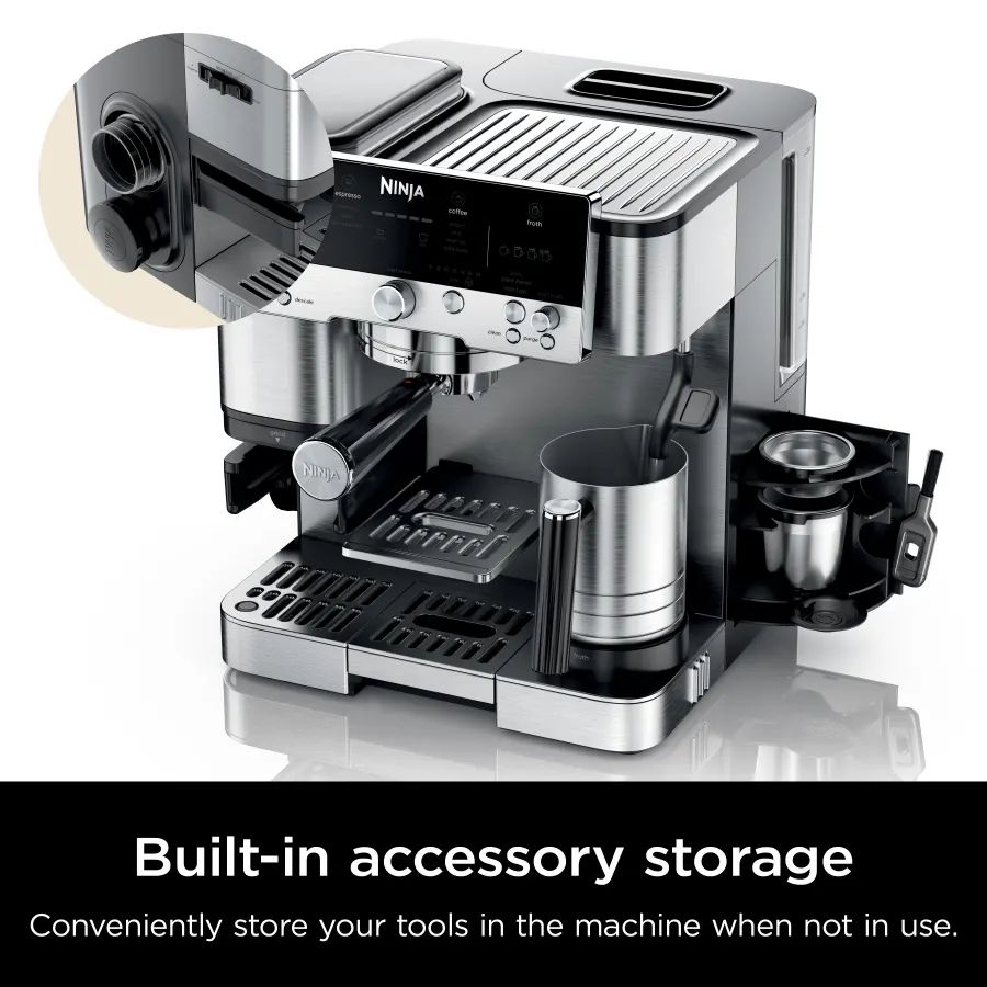 Ninja LUXE CAFE ES601EU – מכונת אספרסו חצי אוטומטית עם מטחנה חכמה, קולד ברו ו-Barista Assist | יבואן רשמי-משלוח מהיר – תמונה 10