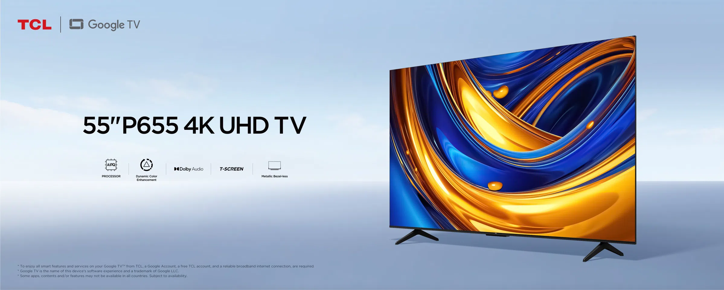 טלוויזיה חכמה 55 אינץ’ TCL 55P655 עם LED 4K Google TV | יבואן רשמי-משלוח מהיר – תמונה 5