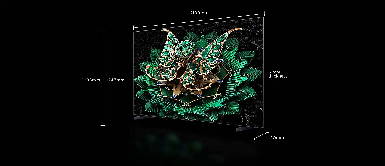 TCL QLED Mini LED 4K 98C7K: טלוויזיה חכמה טי סי אל 98 אינץ' יבואן רשמי – תמונה 7