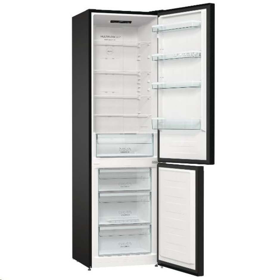 מקרר 2 דלתות Gorenje NRK6202EB מקפיא תחתון, 331 ליטר-גימור שחור – תמונה 3