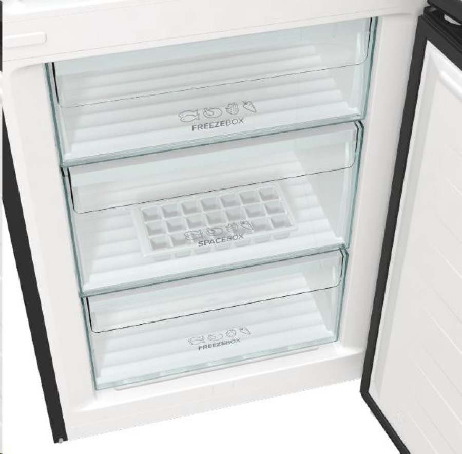 מקרר 2 דלתות Gorenje NRK6202EB מקפיא תחתון, 331 ליטר-גימור שחור – תמונה 4