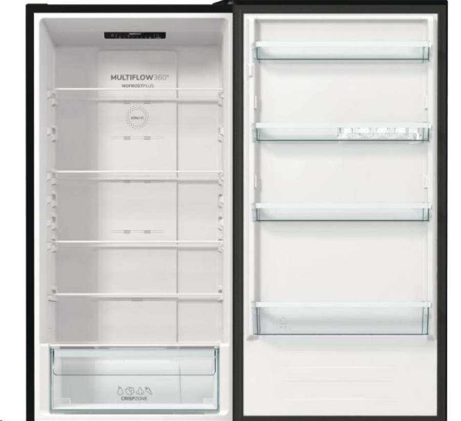 מקרר 2 דלתות Gorenje NRK6202EB מקפיא תחתון, 331 ליטר-גימור שחור – תמונה 5