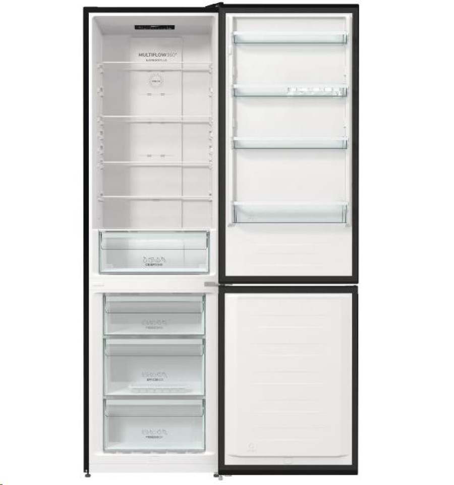 מקרר 2 דלתות Gorenje NRK6202EB מקפיא תחתון, 331 ליטר-גימור שחור – תמונה 6