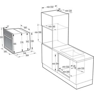 תנור בילד אין Gorenje BOS6747A05DG ברוחב 60 ס"מ-גימור זכוכית שחורה פיקוד שבת