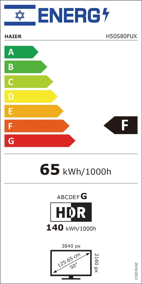HAIER H65S80FUX – טלוויזיית QLED 4K בגודל 65" עם Google TV ו-120Hz לגיימינג מתקדם | יבואן רשמי-משלוח מהיר – תמונה 2