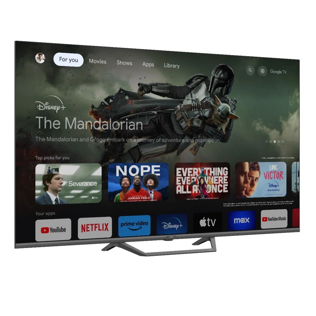 HAIER H75S80FUX – טלוויזיית QLED 4K בגודל 75" עם Google TV ו-120Hz לגיימינג מתקדם | יבואן רשמי – תמונה 5