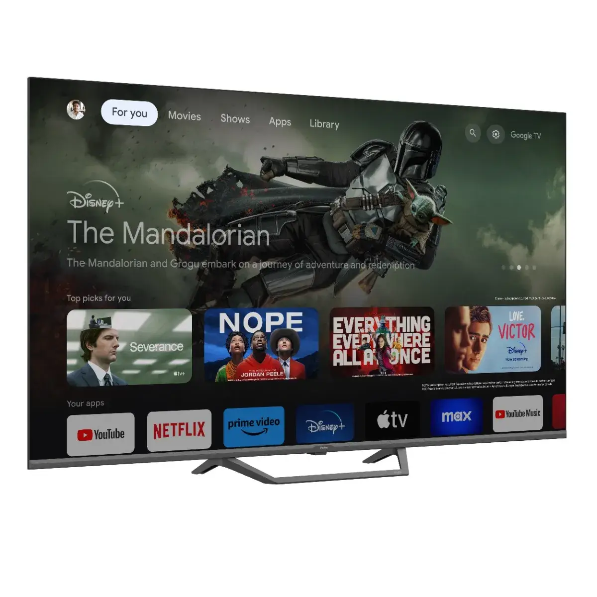 טלוויזיה חכמה 50" HAIER H50S80FUX QLED 4K Google TV | יבואן רשמי – תמונה 3