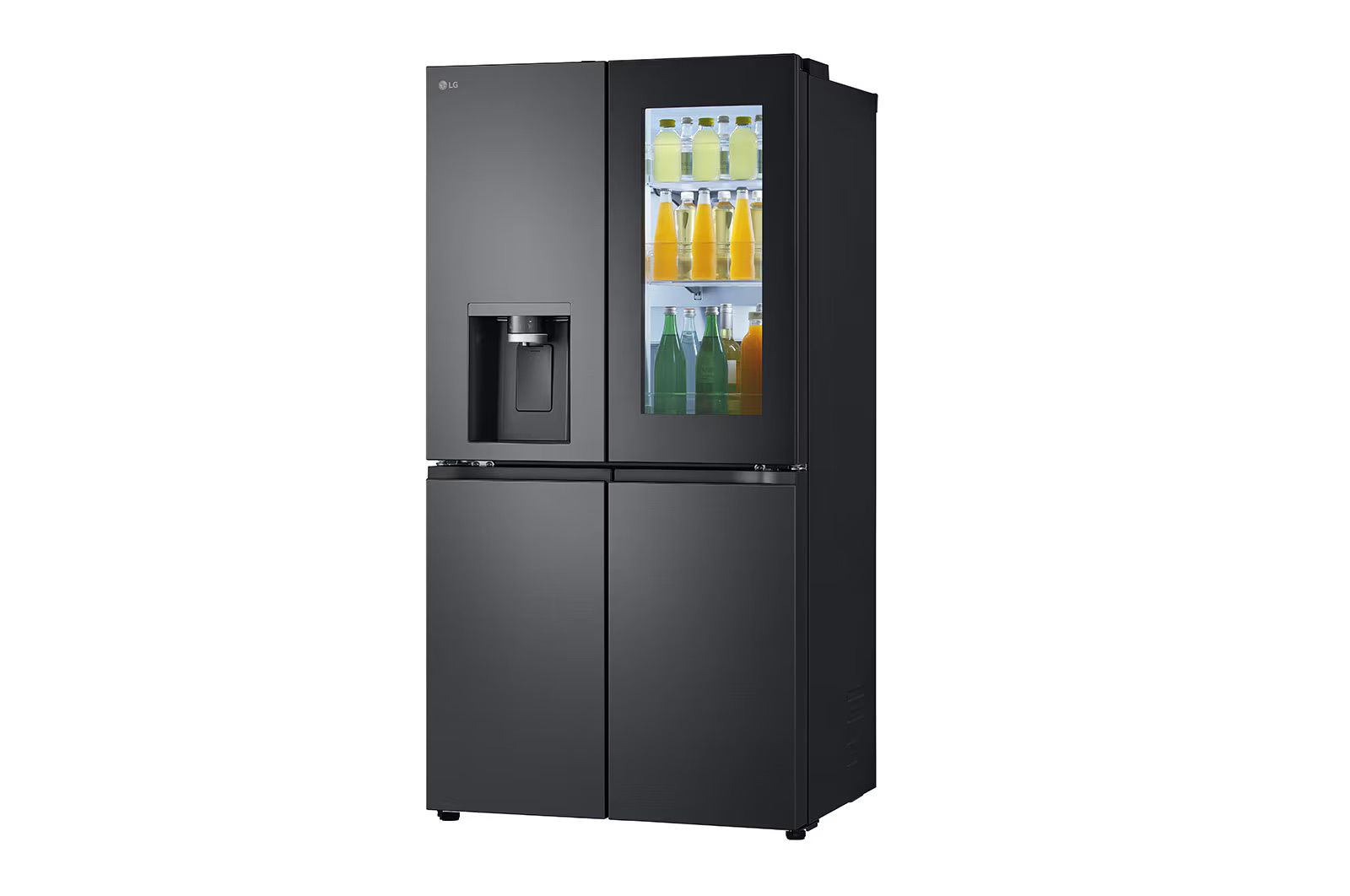 מקרר 4 דלתות מקפיא תחתון LG GR-730BINS בגימור נירוסטה מושחרת בנפח 638 ליטר | יבואן רשמי- משלוח מהיר – תמונה 4