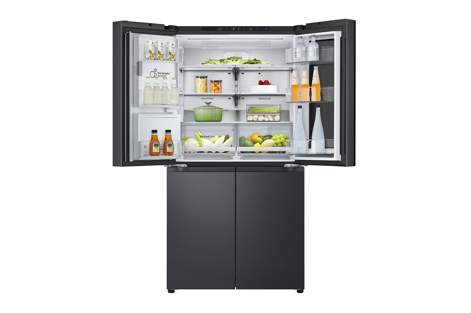 מקרר 4 דלתות מקפיא תחתון LG GR-730BINS בגימור נירוסטה מושחרת בנפח 638 ליטר | יבואן רשמי- משלוח מהיר – תמונה 8