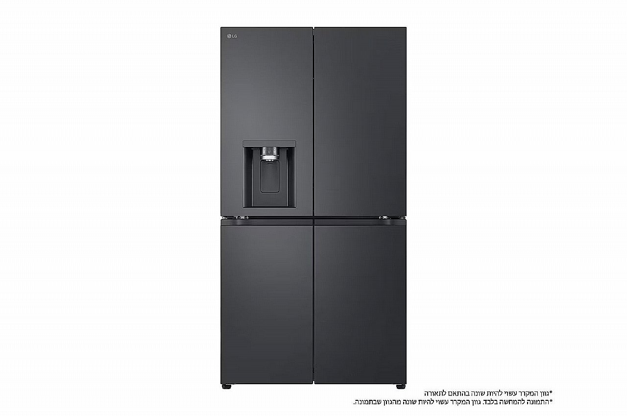 מקרר 4 דלתות מקפיא תחתון LG GR-730BDIS בגימור פלדה שחורה יוקרתי בנפח 638 ליטר | יבואן רשמי-אספקה מהירה