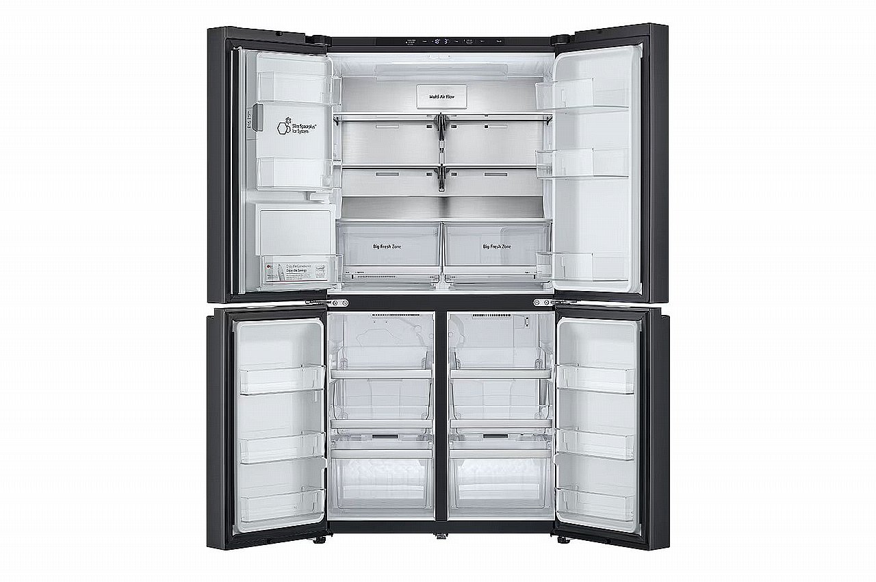 מקרר 4 דלתות מקפיא תחתון LG GR-730BDIS בגימור פלדה שחורה יוקרתי בנפח 638 ליטר | יבואן רשמי-אספקה מהירה – תמונה 3