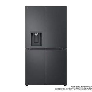 מקרר 4 דלתות מקפיא תחתון LG GR-730BDIS בגימור פלדה שחורה יוקרתי בנפח 638 ליטר | יבואן רשמי