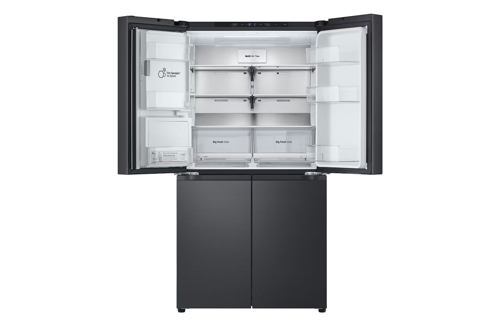 מקרר 4 דלתות מקפיא תחתון LG GR-730BDIS בגימור פלדה שחורה יוקרתי בנפח 638 ליטר | יבואן רשמי – תמונה 5
