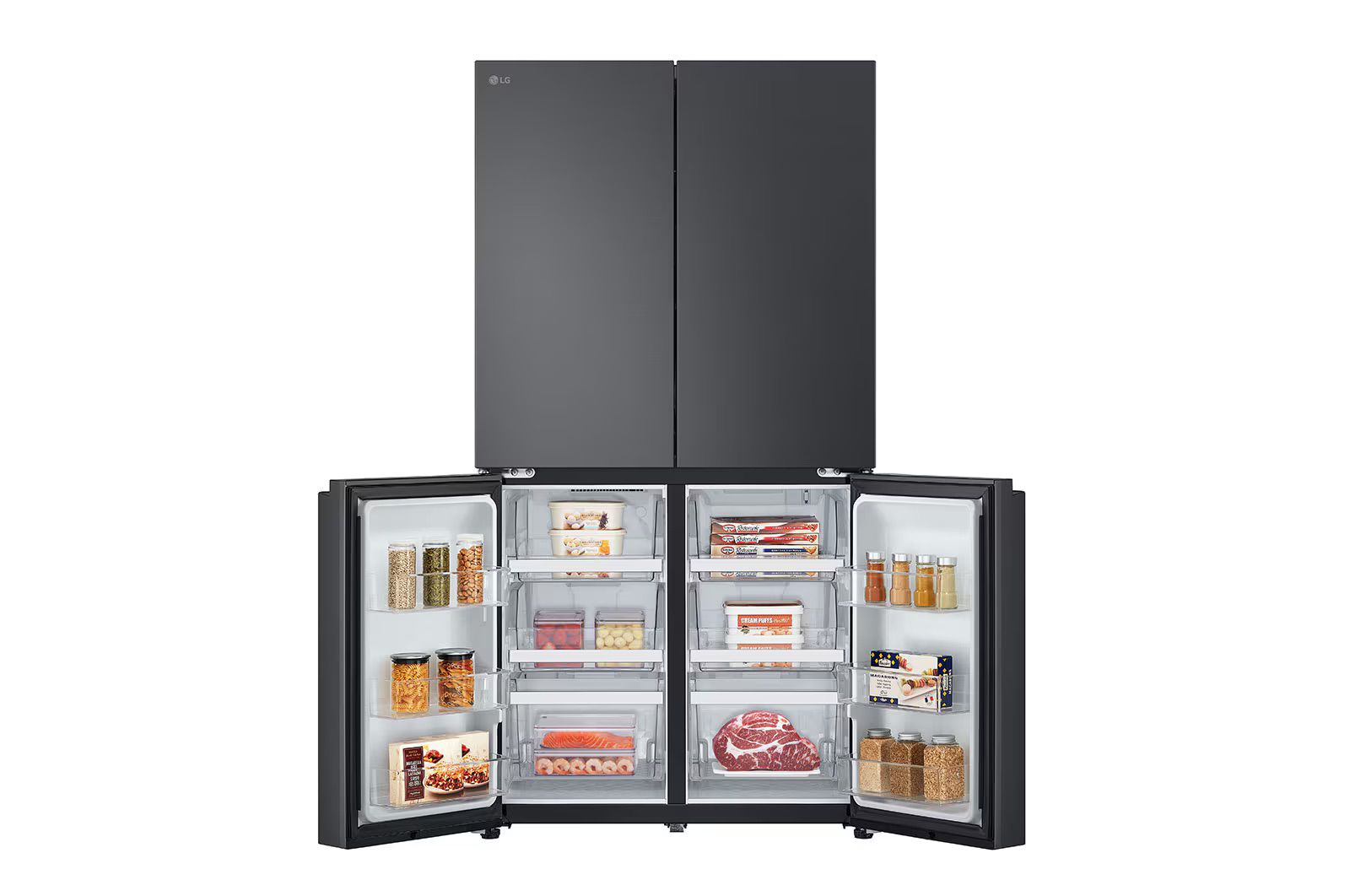 LG GR-929B: מקרר 4 דלתות 872 ליטר בגימור נירוסטה מושחרת יוקרתית | יבואן רשמי – תמונה 6