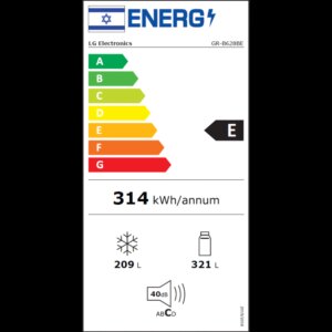 מקרר 4 דלתות LG GR-B628BE מקפיא תחתון, נירוסטה-530 ליטר-יבואן רשמי