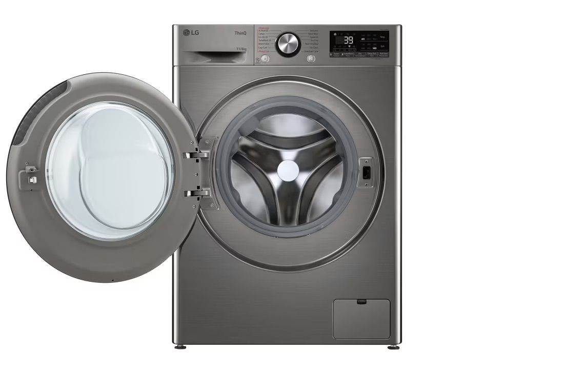 מכונת כביסה משולבת מייבש LG WD11614GBB פתח חזית 11 ק"ג, מייבש 6 ק"ג-יבואן רשמי – תמונה 4