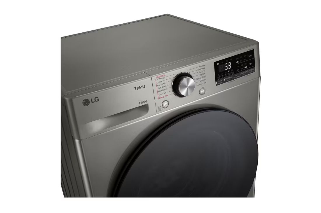 מכונת כביסה משולבת מייבש LG WD11614GBB פתח חזית 11 ק"ג, מייבש 6 ק"ג-יבואן רשמי – תמונה 5