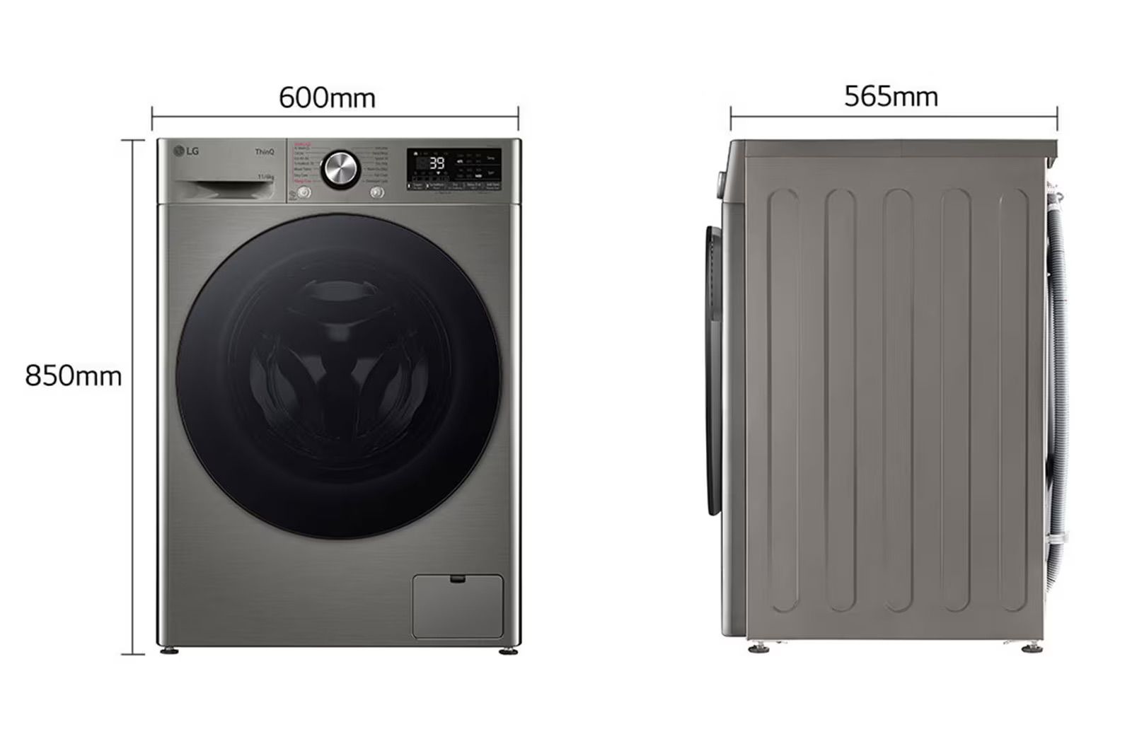 מכונת כביסה משולבת מייבש LG WD11614GBB פתח חזית 11 ק"ג, מייבש 6 ק"ג-יבואן רשמי – תמונה 6