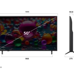 טלוויזיה חכמה 50 אינץ' LG 50UA80006LC עם 4K HDR10 webOS25 2025 | יבואן רשמי-משלוח מהיר