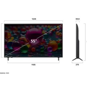LG 55UA80006LC – טלוויזיה חכמה 55 אינץ' 4K HDR10 webOS25 2025 | יבואן רשמי