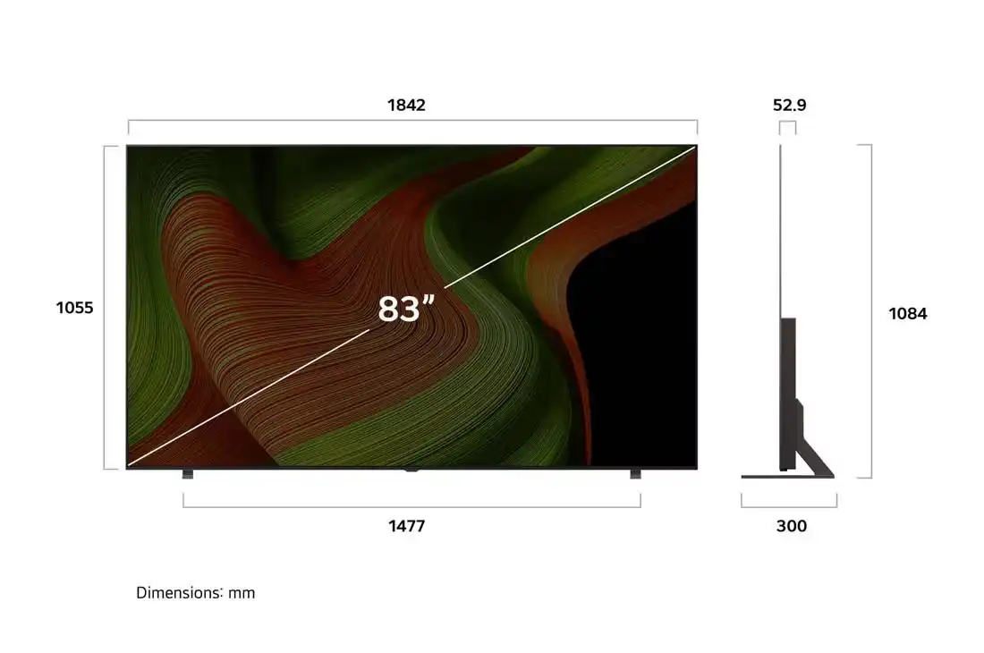 טלוויזיה חכמה LG OLED83B56LA - דגם 83 אינץ' 4K OLED 2025 | יבואן רשמי