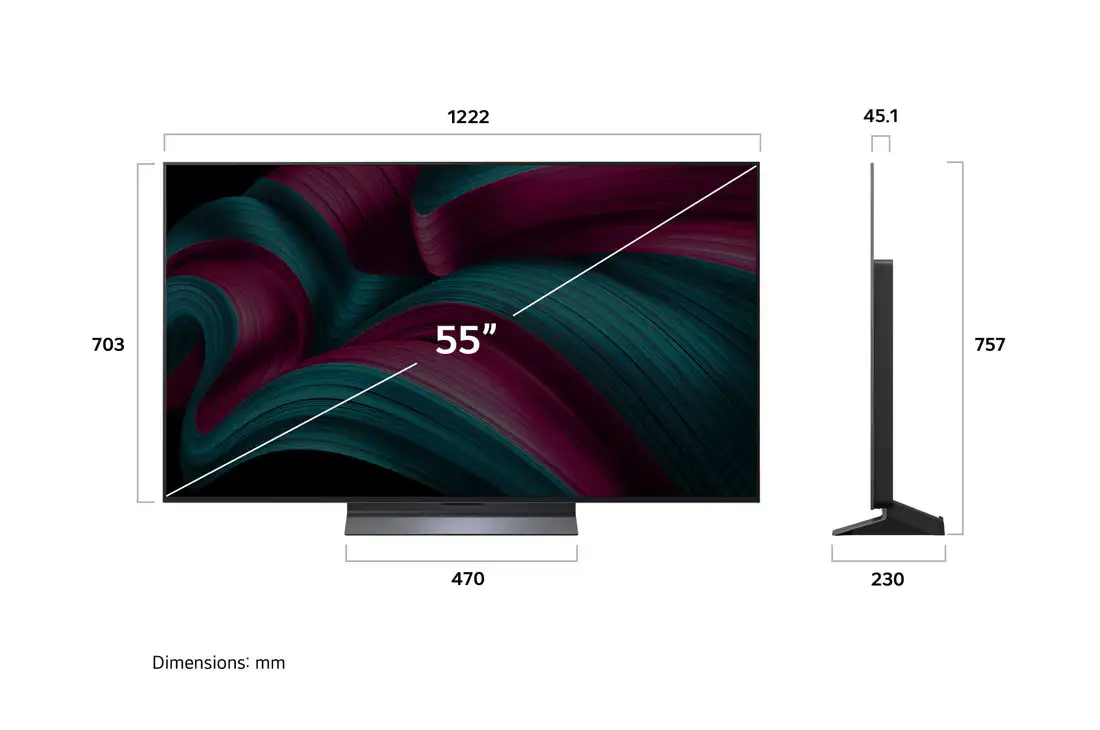 LG OLED55C56LA – טלוויזיה חכמה 55 אינץ' OLED evo 4K 2025 | יבואן רשמי