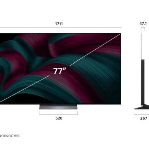 טלוויזיה חכמה 77 אינץ' LG 4K 144Hz OLED evo C5 דגם OLED77C56LA מסך אל ג'י סמארט יבואן רשמי - משלוח מהיר