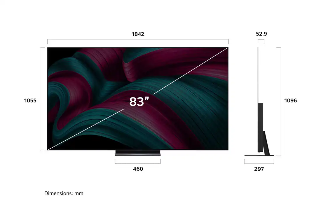 טלוויזיה חכמה LG OLED83C56LA – מסך OLED evo 83 אינץ׳ 4K עם AI וגיימינג 144Hz | יבואן רשמי