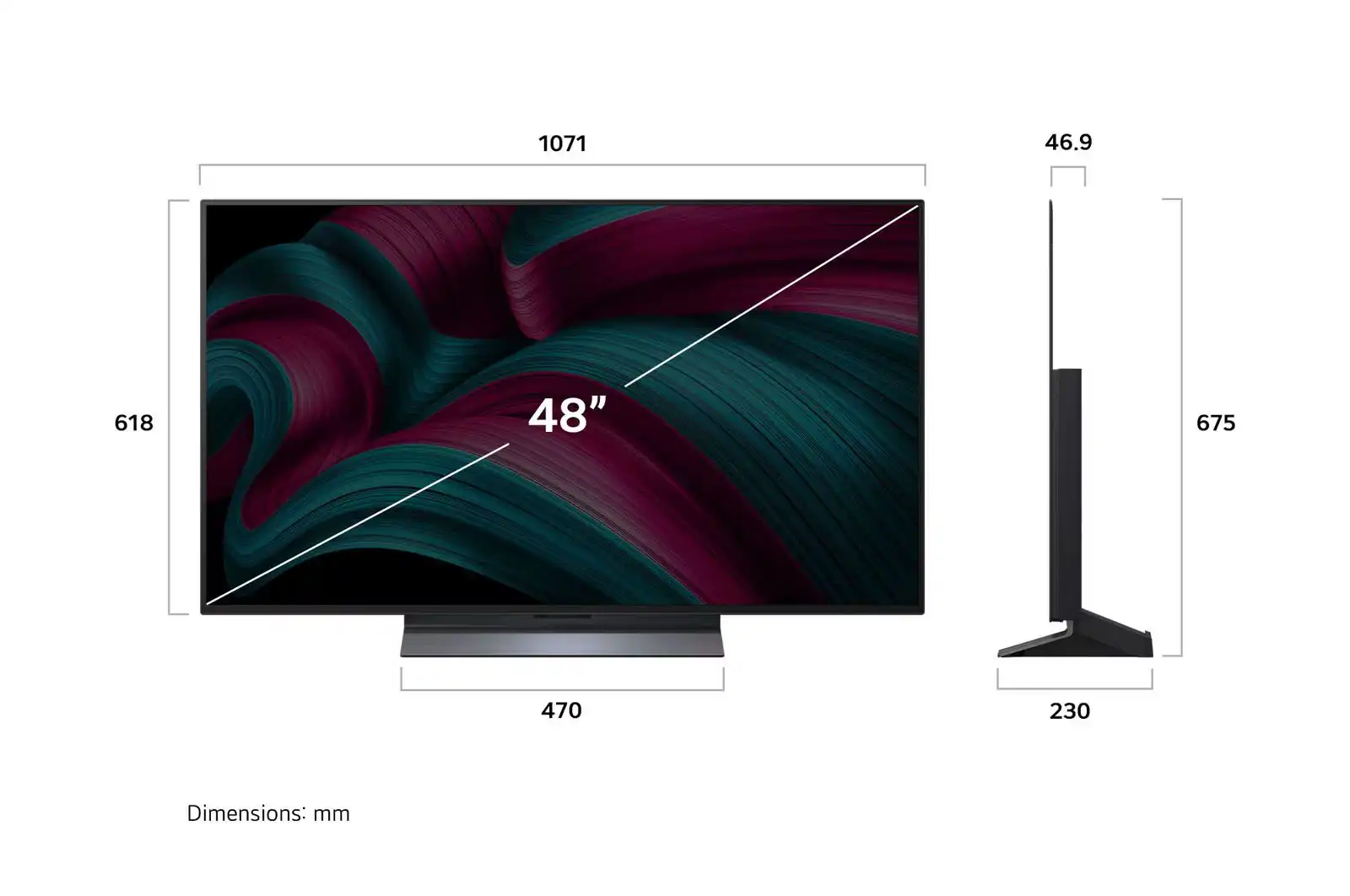 טלוויזיה חכמה LG OLED48C56LA – מסך 48 אינץ׳ OLED evo 4K עם α9 AI Gen8 | יבואן רשמי-משלוח מהיר – תמונה 3