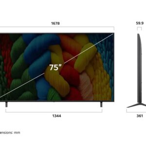 LG 75NANO80A6A – טלוויזיה חכמה 75 אינץ' NanoCell 4K AI 2025 | יבואן רשמי