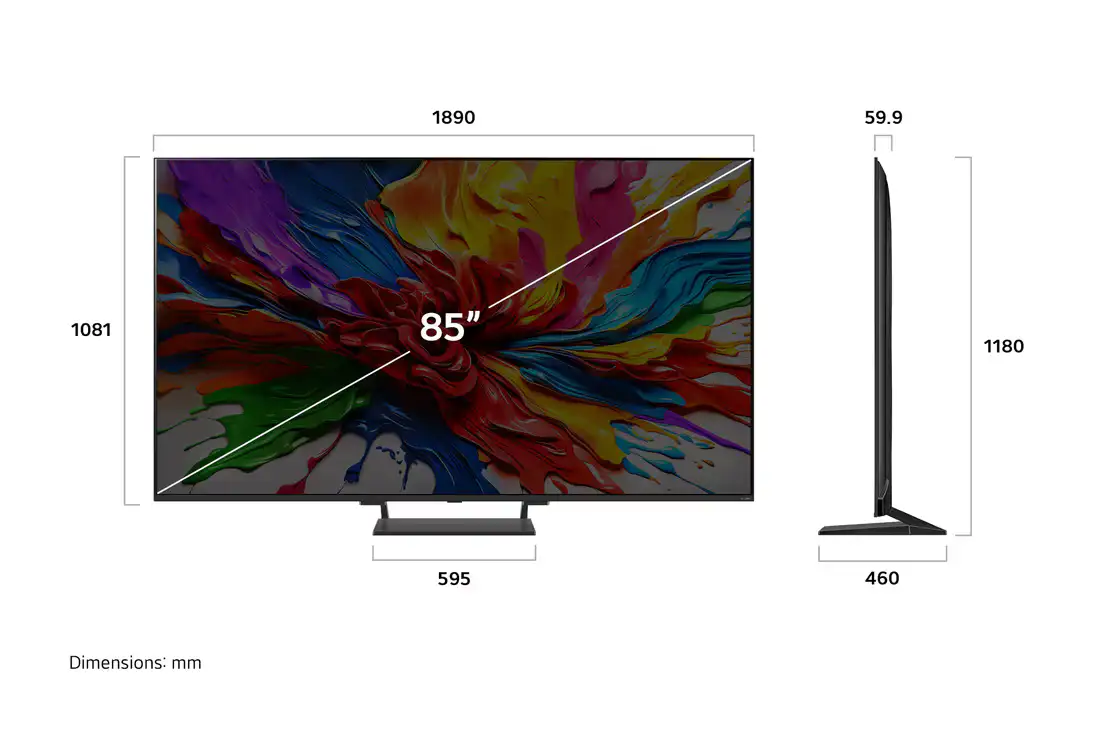 טלוויזיה חכמה 85 אינץ' LG 85QNED93A6A – QNED evo AI MiniLED עם 144Hz | יבואן רשמי