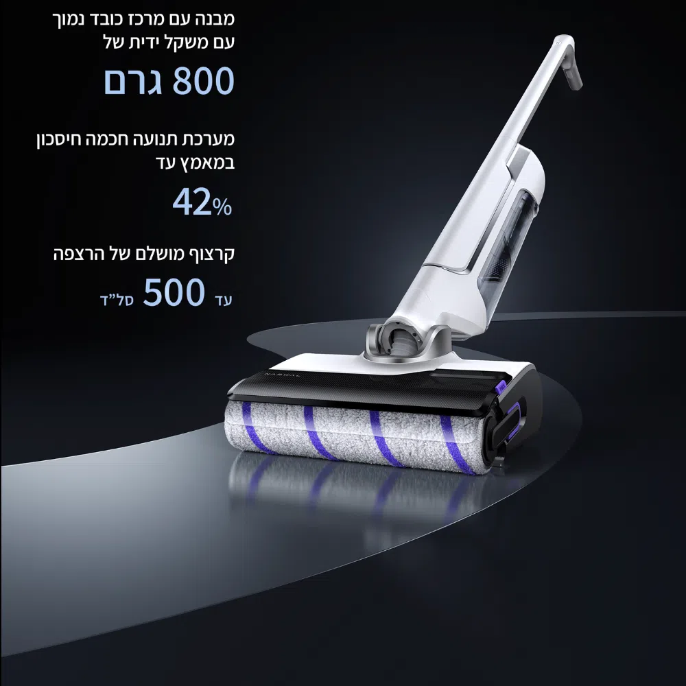 שואב ושוטף אלחוטי Narwal S20 לבן – ניקוי חכם עם עוצמת שאיבה 18,000Pa | יבואן רשמי-משלוח מהיר – תמונה 8