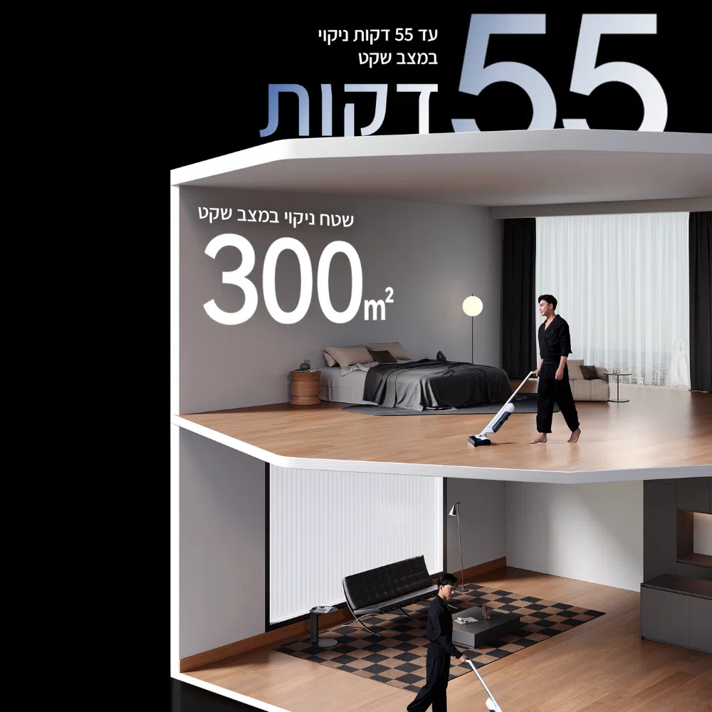 שואב ושוטף אלחוטי Narwal S20 לבן – ניקוי חכם עם עוצמת שאיבה 18,000Pa | יבואן רשמי-משלוח מהיר – תמונה 12